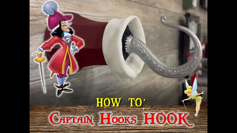HOW TO: Captain Hook's Hook Decor - Peter Pan #disney #peterpan #captainhook #neverland #tinkerbell