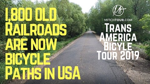 1,800 RAILROADS USED FOR BICYCLE PATHS IN USA