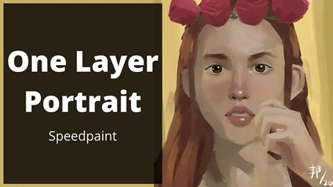 One Layer Digital Portrait Painting (DTIYS for @eliza_xoux on IG) || Speedpaint
