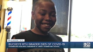 A Buckeye 8th grader has died from COVID-19 complications