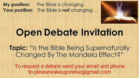 Open Debate Invitation
