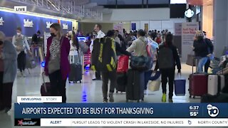 Travelers should expect busy airports ahead of Thanksgiving