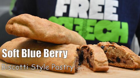 Soft Blue Berry Biscotti Style Pastry