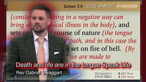 2023 JAN 01 Sunday AM Service Death and life are in the tongue Speak Life Rev Gabriel Swaggart