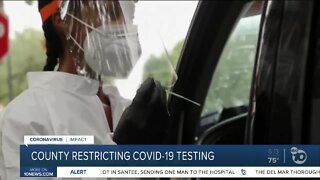 San Diego County restricting COVID-19 testing