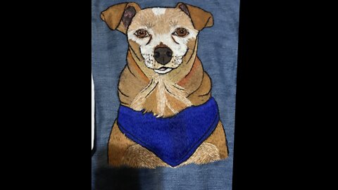 Embroidered Chihuahua mix taken from picture of the dog