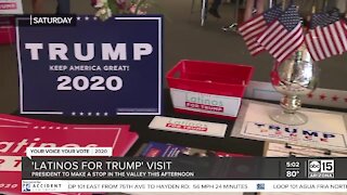 President Trump makes Arizona visit for "Latinos for Trump" event