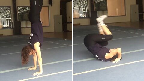 Epic handstand fail set to perfect sound byte