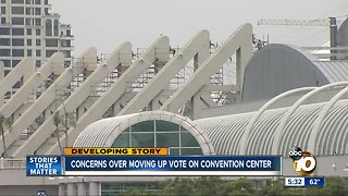 Concerns over moving up vote on convention center expansion