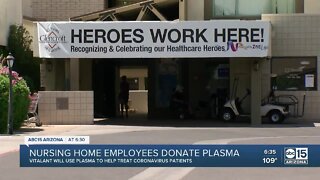 Nursing home employees donate plasma