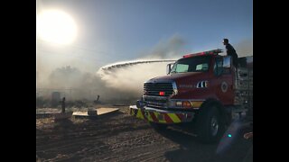 Multiple crews responded to massive fire in Pahrump