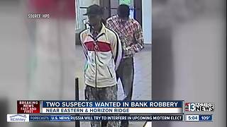 Henderson Police seek bank robbery suspects