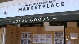 Plaza business, parks support protests, clean up damage