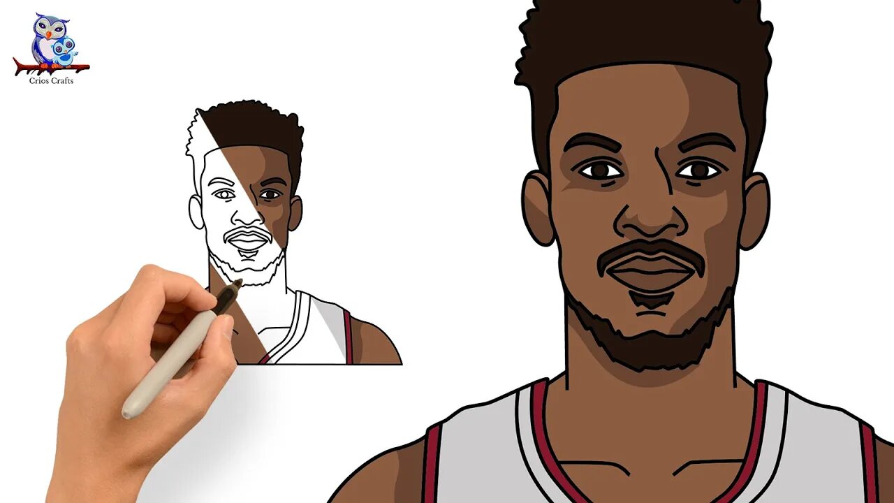 How to Draw Jimmy Butler Miami Heat