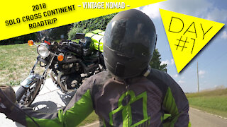Solo Cross-Continent Motorcycle Road Trip - Day 1 - Ontario, Michigan, Indiana and Illinois