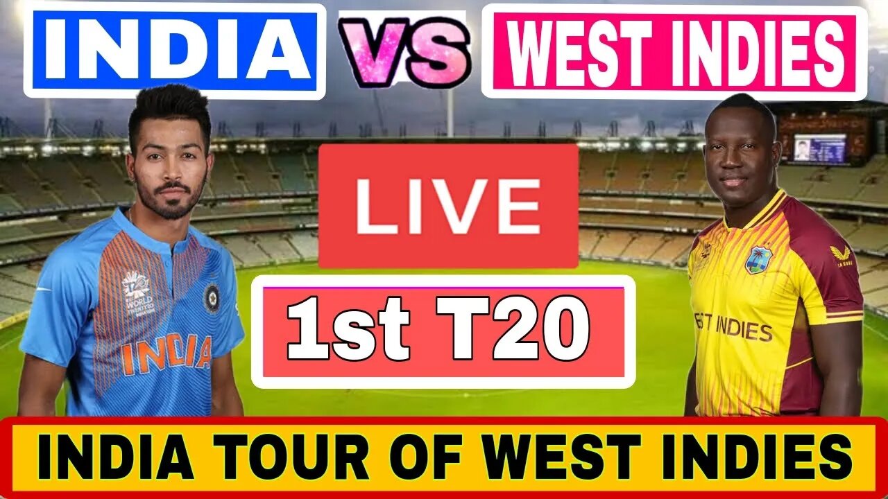 🔴LIVE CRICKET MATCH TODAY CRICKET LIVE 1st T20 Ind vs WI LIVE MATCH TODAY Cricket 22