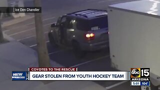 Arizona Coyotes to buy gear for hockey program that had trailer stolen