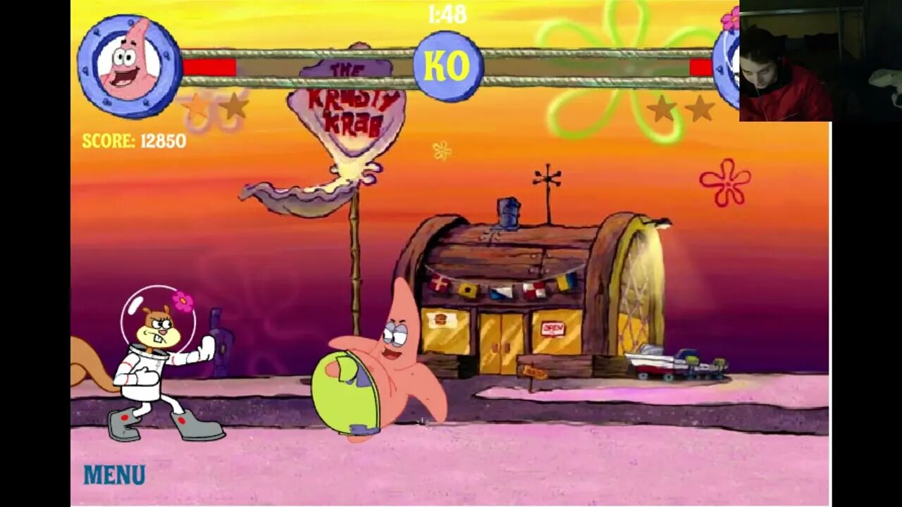 Patrick Vs Sandy Cheeks In A Nickelodeon Spongebob Squarepants Reef Rumble Battle 