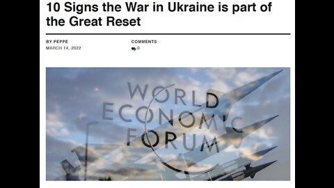 10 Signs the War in Ukraine is Part of the Great Reset