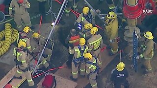 Worker rescued from construction trench