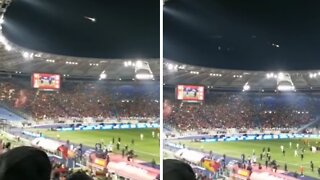 Massive fireball appears in the sky over Olympic Stadium Rome