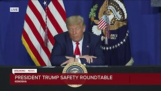 President Donald Trump announces funding for law enforcement, small businesses in Kenosha