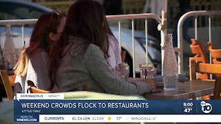 Weekend crowds flock to restaurants