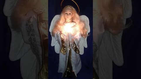 Holiday Creations Animated Christmas Angel with Candle Motionette