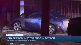 Police chase from inkster ends in Detroit, with suspects still at large