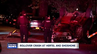 Rollover crash at Hertel and Shoshone