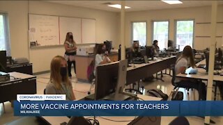 More vaccine appointments for teachers