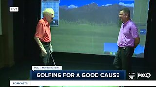 94 year old golfer taking part in charity golf tournament