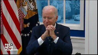 Biden Stares Blankly At Reporters' COVID Questions