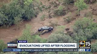 Mayer evacuations lifted after flooding