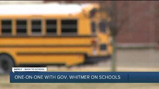 Gov. Whitmer discusses returning students safely back to school in the fall