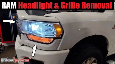 2019+ 5th GEN Ram Headlight and Grille REMOVAL (plus LED Upgrade) | AnthonyJ350