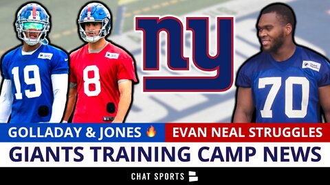 NY Giants Training Camp: Kenny Golladay & Daniel Jones DOMINATE + Evan Neal Struggles | Giants News