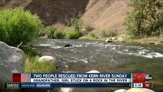 Two people rescued from Kern River Sunday