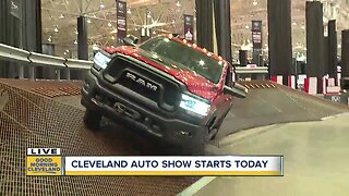 Test driving at the Cleveland Auto Show