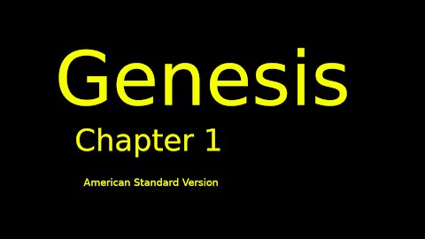 Genesis: Chapter 1 (American Standard Version)