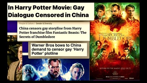 Hollywood Censor Harry Potter Gay Scene For China While Disney Marvel Peddle Gay Mafia Agenda In USA