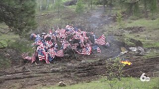 American Legion holds special flag retirement ceremony in the forest