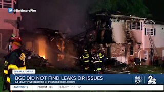 BGE did not find leaks or issues
