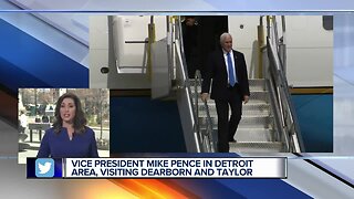 Vice President Mike Pence in Detroit area, visiting Dearborn and Taylor