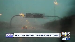 Holiday travel tips ahead of storms