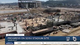 Progress on Aztecs new stadium