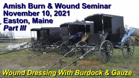 Amish Burn & Wound Seminar: Part III Wound Dressing with burdock and gauze