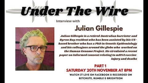 Under the Wire interviews Julian Gillsepie, Barrister (retired)