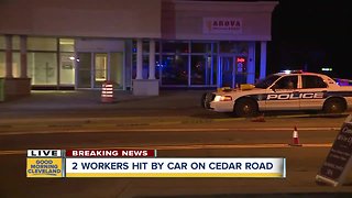 2 construction workers hospitalized after being struck by hit-skip driver on Cedar Road