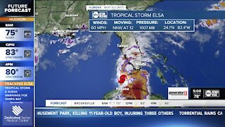Hurricane Watch issued for parts of Tampa Bay as Tropical Storm Elsa nears the Florida Keys